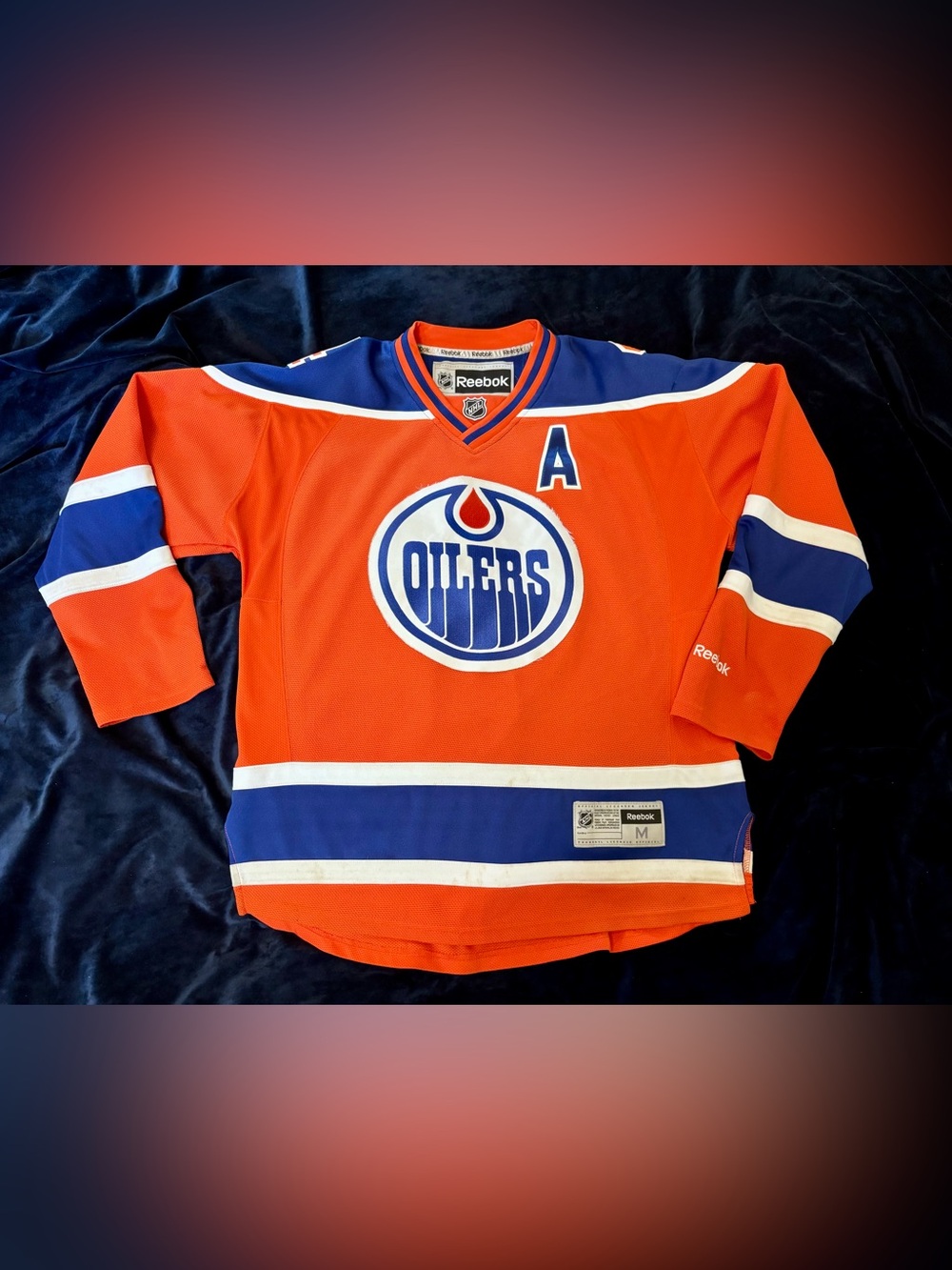 Reebok Edmonton Oilers Jersey #4 Taylor Hall Jersey NHL Hockey Sweater Size M